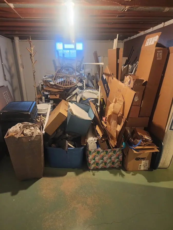 Roll-off dumpster container at job site for Construction Dumpster Rental in Fox Crossing